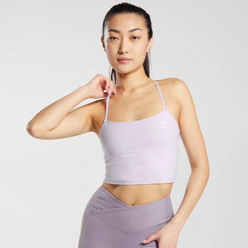 Gymshark Tank Top Strappy Back Size Medium Lavender Women